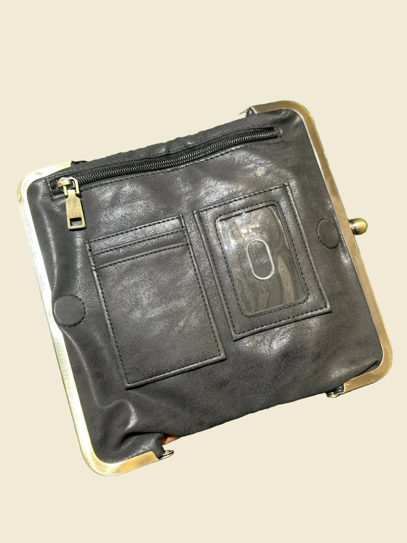 Faux Suede Clutch | Black