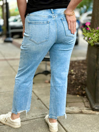 Cropped Straight Leg Jeans