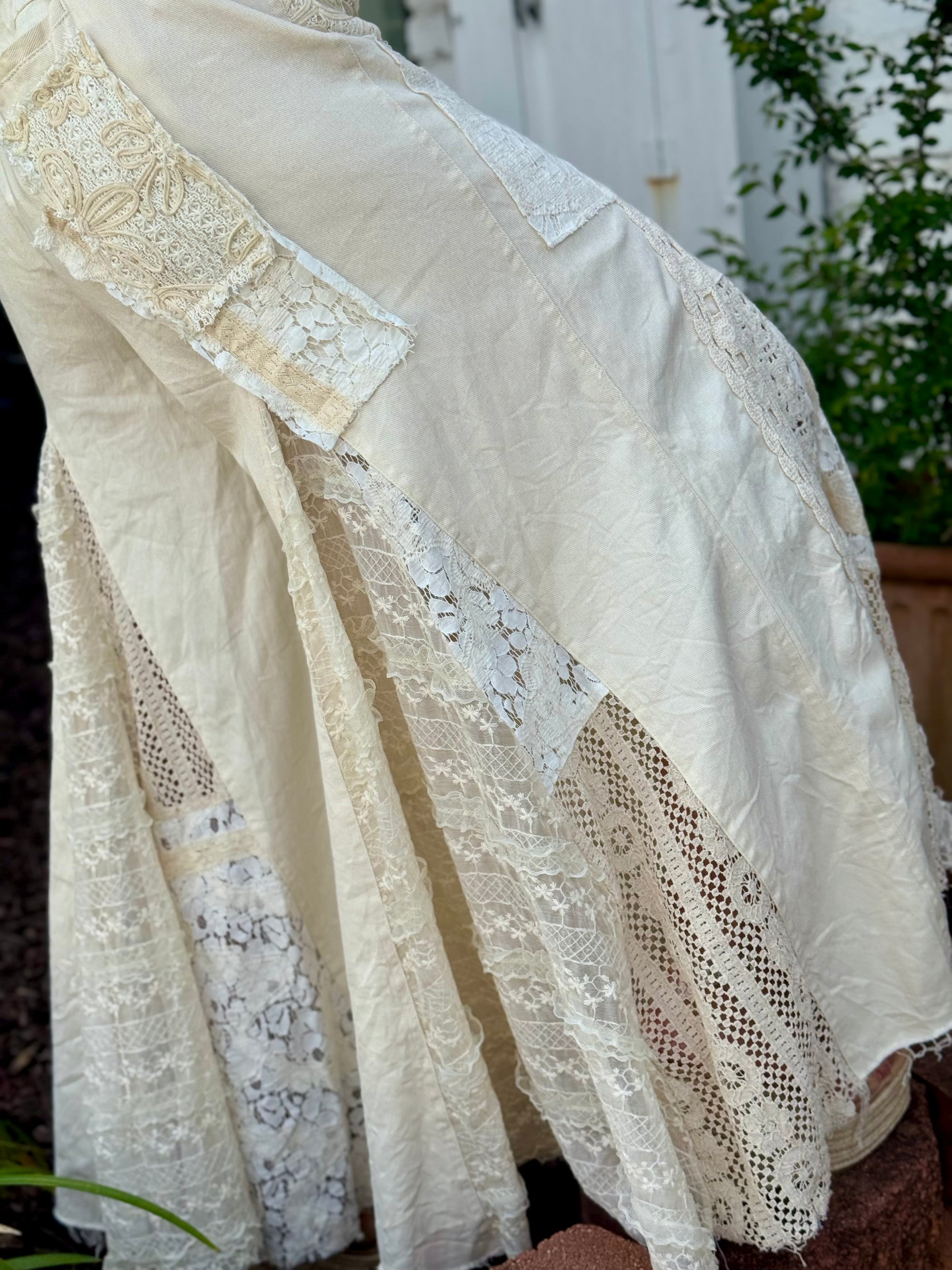Lace Insert Flare Overalls