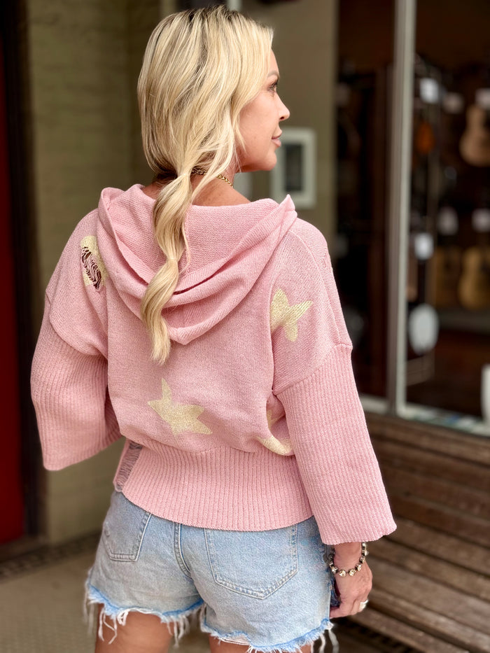 Distressed Star Summer Sweater