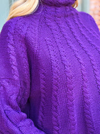 Turtleneck Cable Knit Sweater