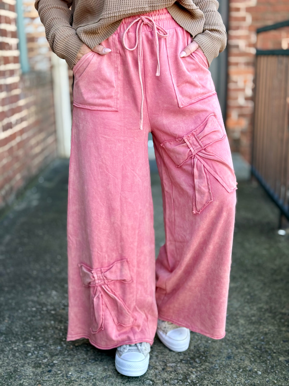 Wide Leg Bow Pants