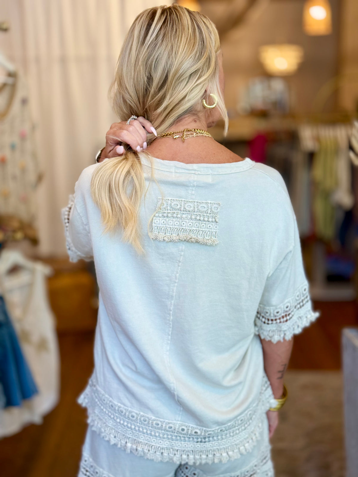 Crochet Tassel Trim Top