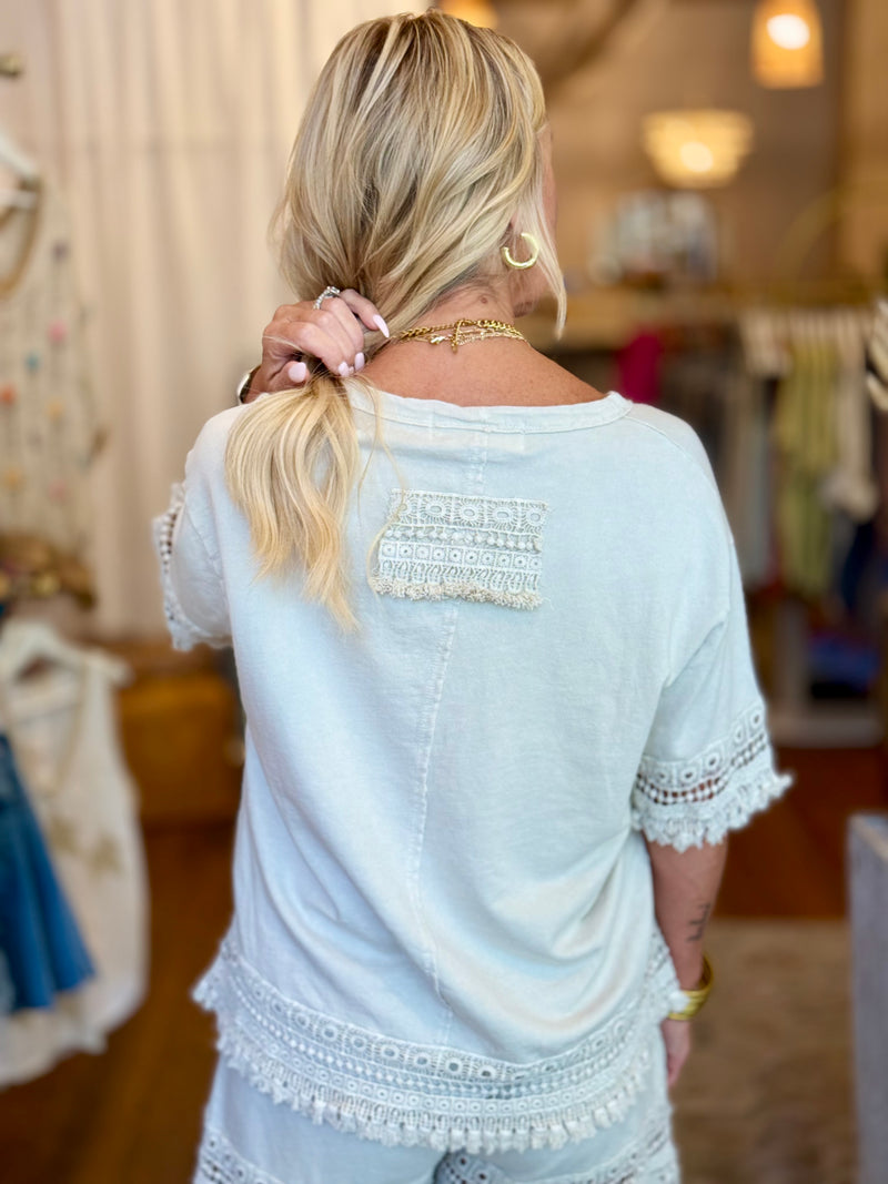 Crochet Tassel Trim Top