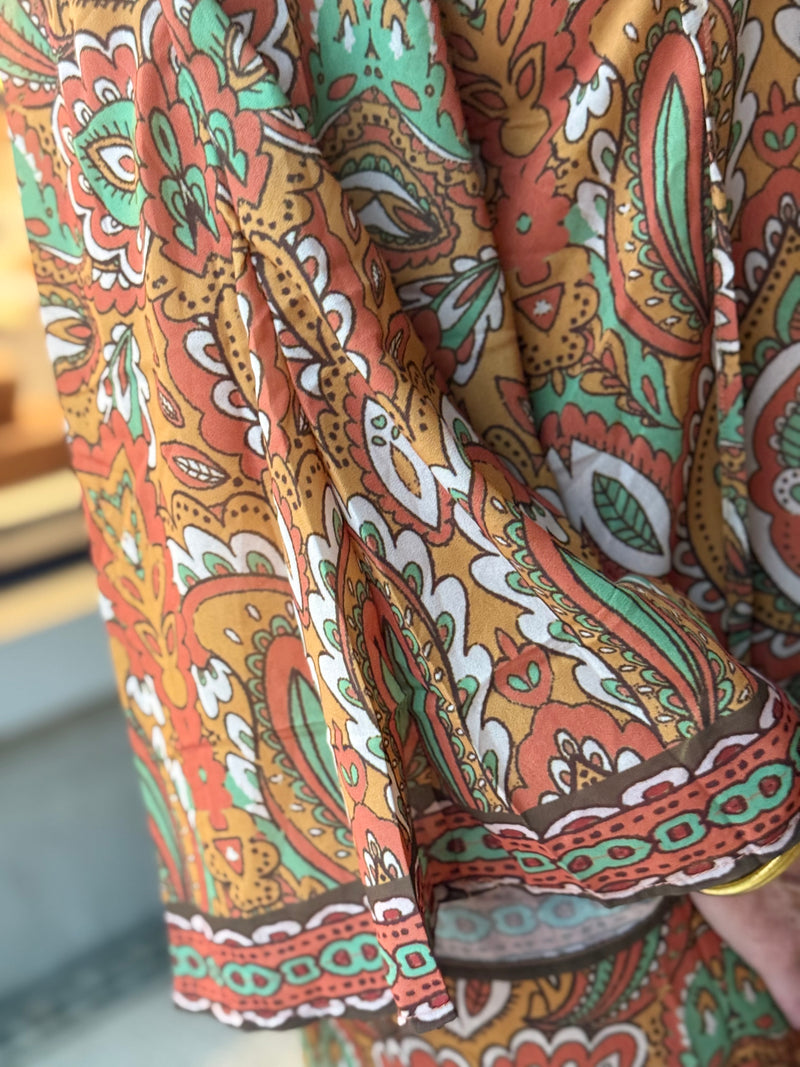 Printed Back Cutout Dress
