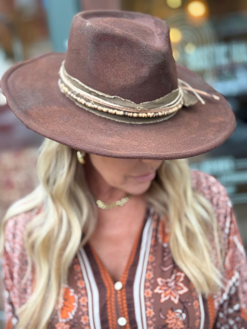 Rustic Multi Strap Hat
