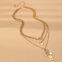 Star + Moon Charm Necklace