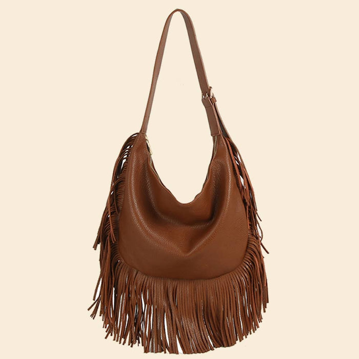 Hobo Fringe Shoulder Bag | Brown
