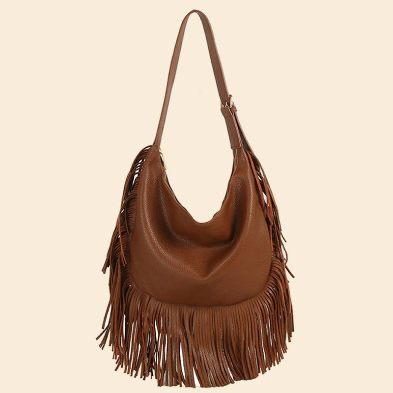 Hobo Fringe Shoulder Bag | Brown