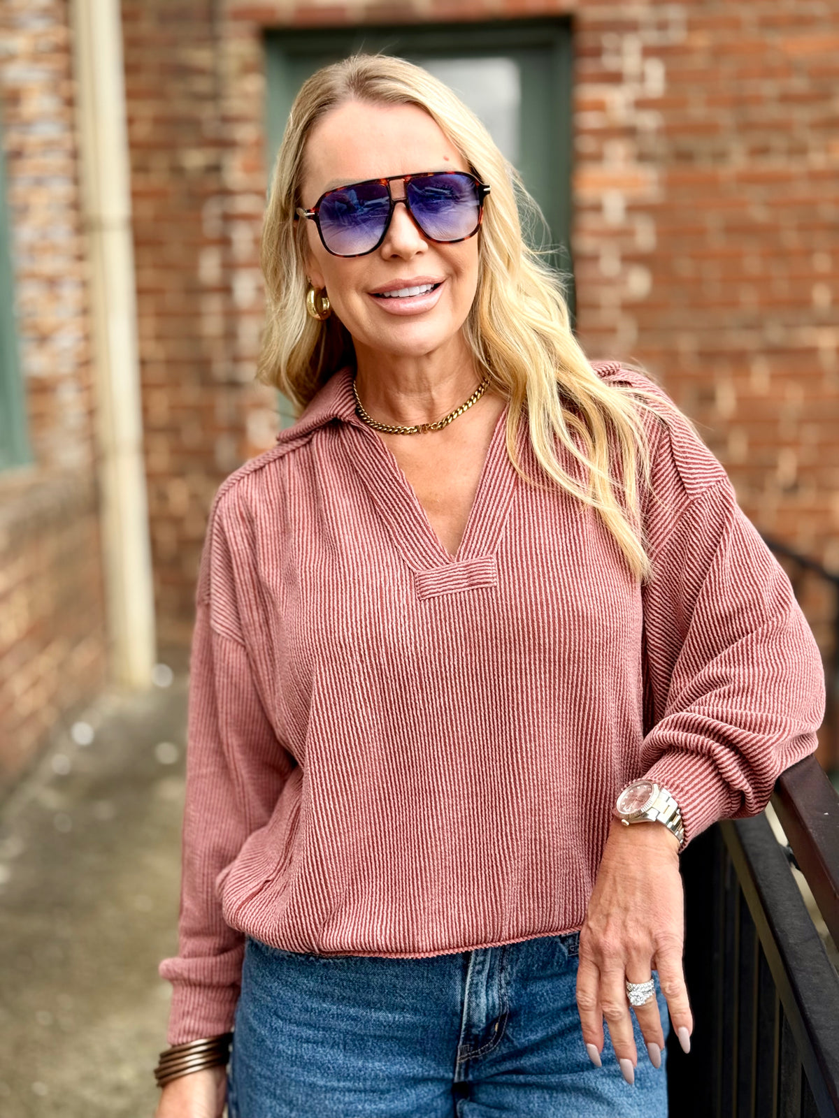 Ribbed Bubble Top