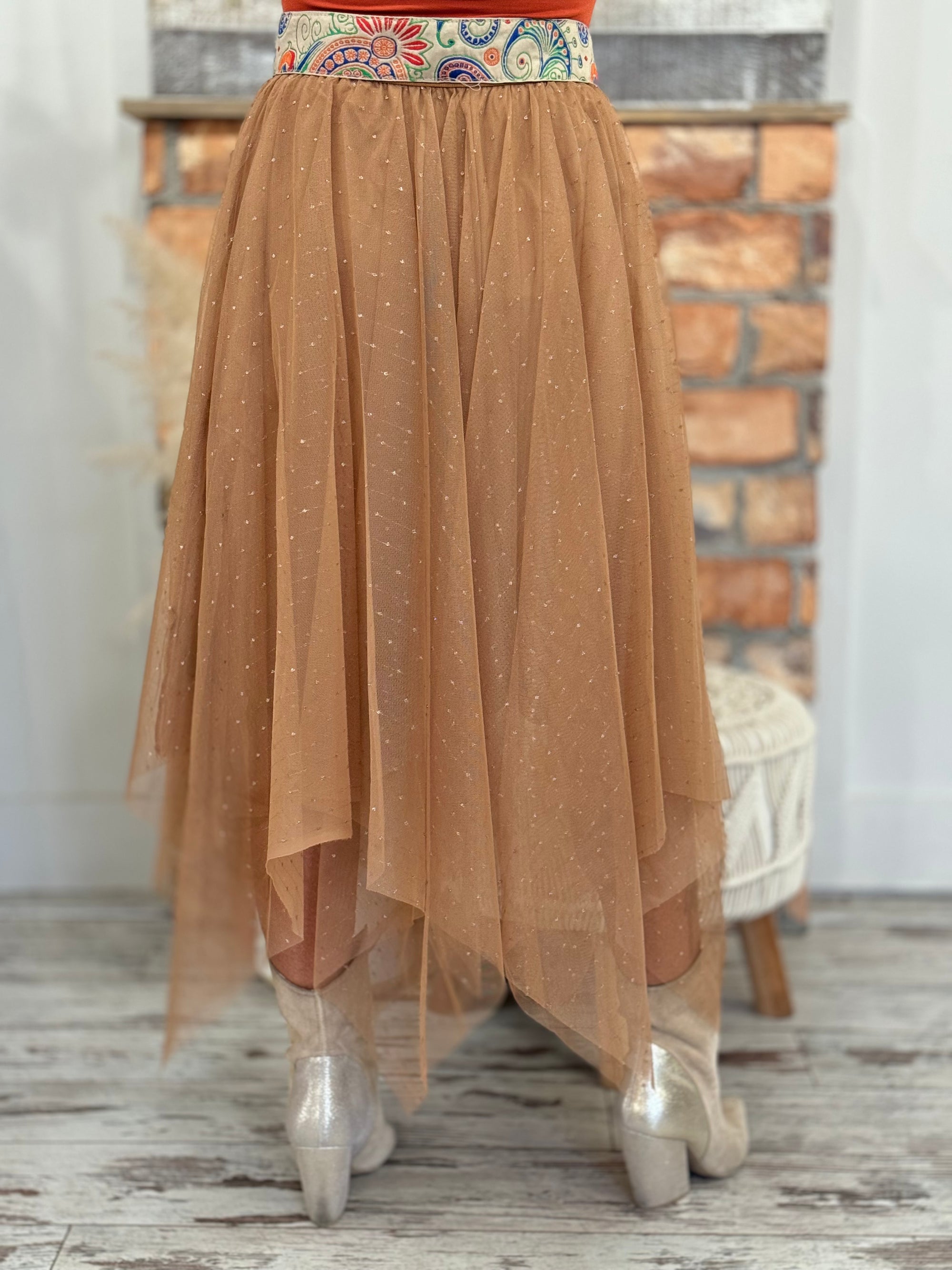 Rhinestone Tulle Ballerina Skirt