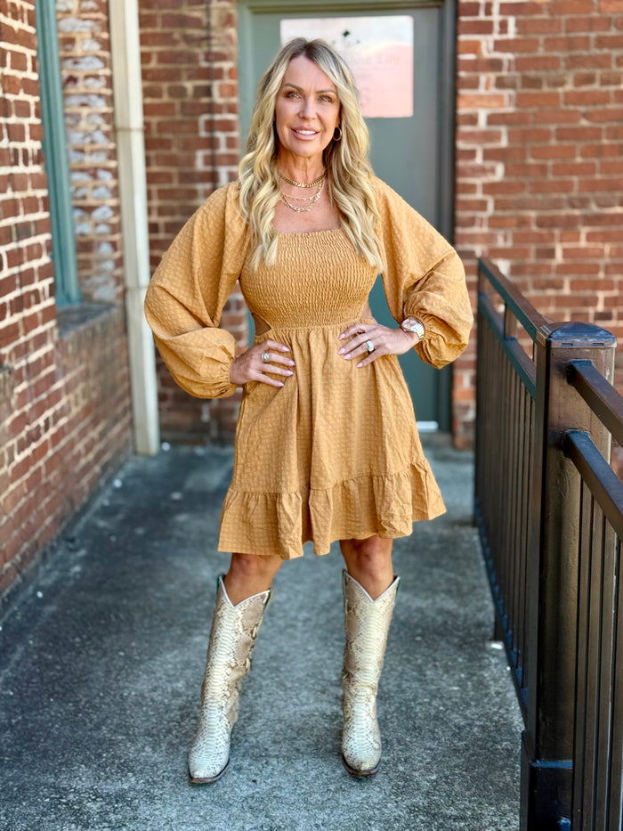 Textured Cutout Dress