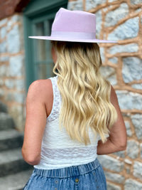 Sleeveless Sheer Lace Top