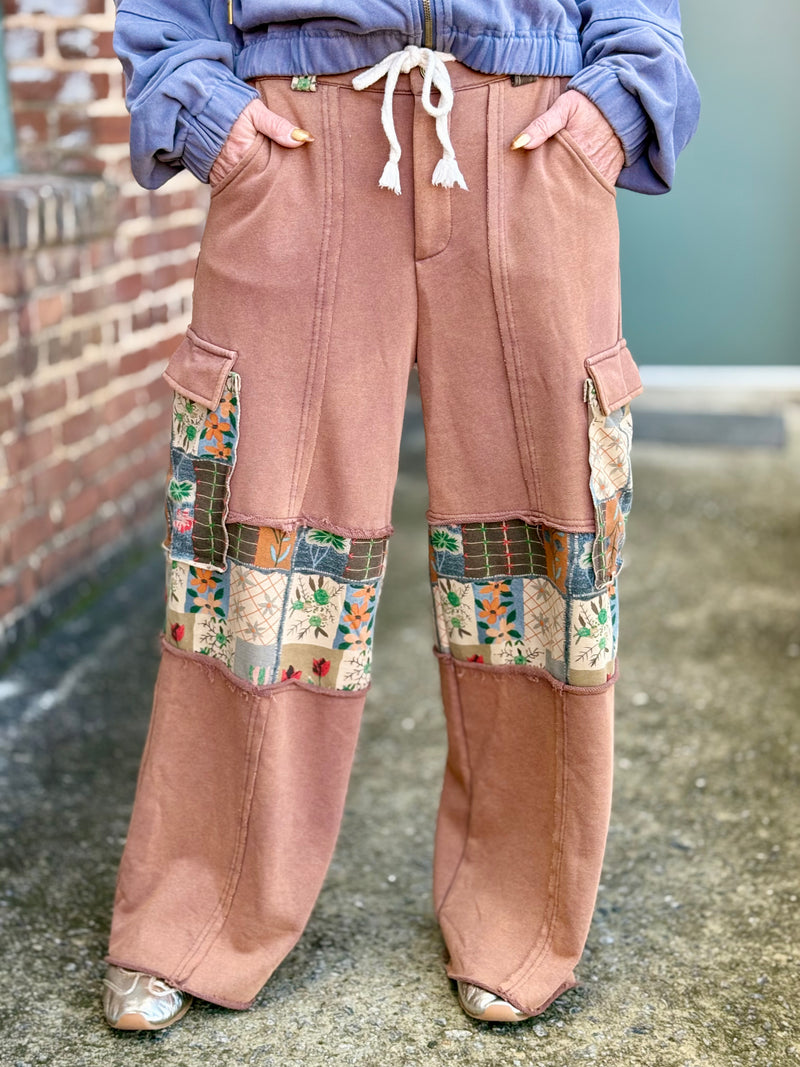 Boho Patchwork Cargo Pants