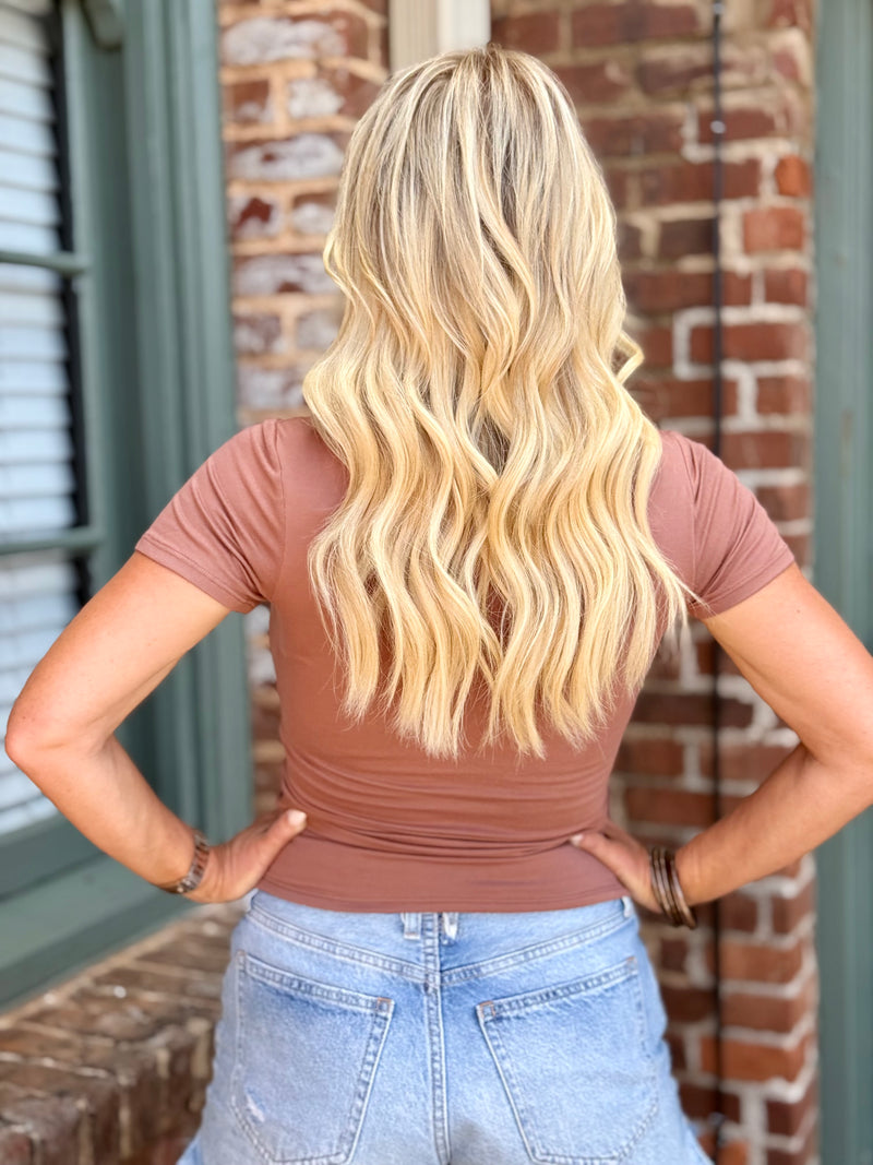 Fitted Solid Top | Mocha