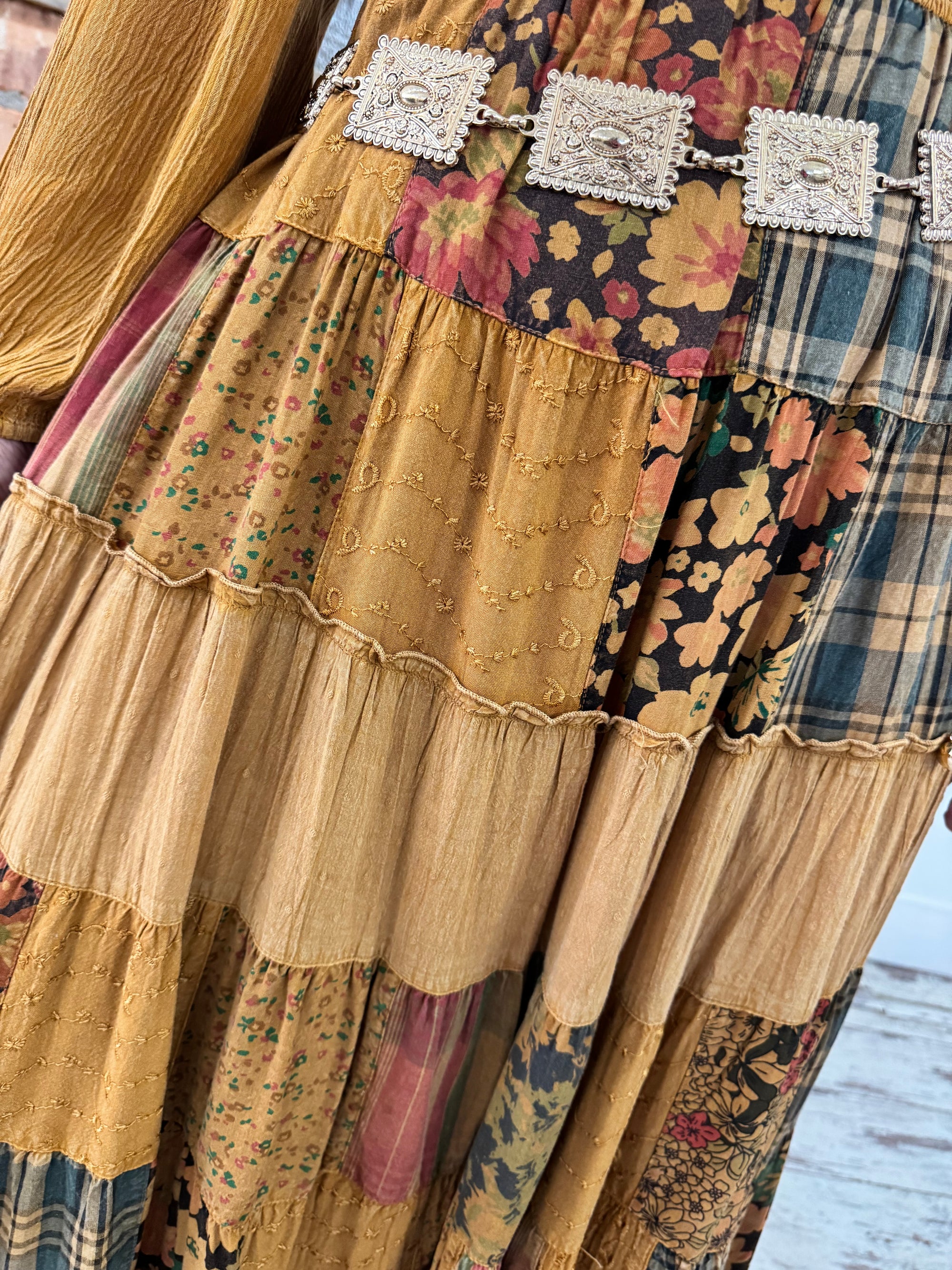 Vintage Bohemian Patchwork Dress