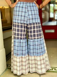 Patchwork Colorblock Wide Leg Pants
