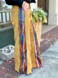 Corduroy Multicolor Panel Pants