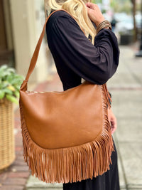 Hobo Fringe Shoulder Bag | Brown