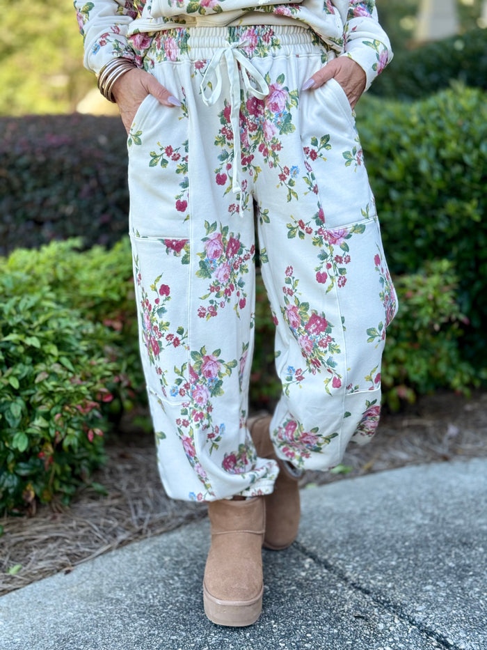 Floral Print Jogger Pants