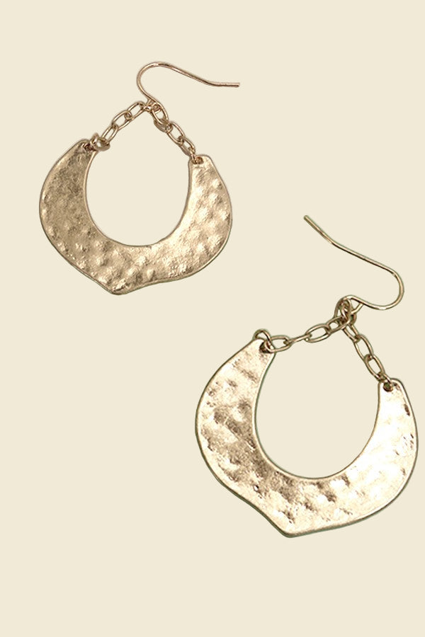 Hammered Horseshoe Earrings