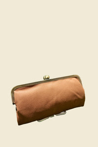 Faux Suede Clutch | Tan