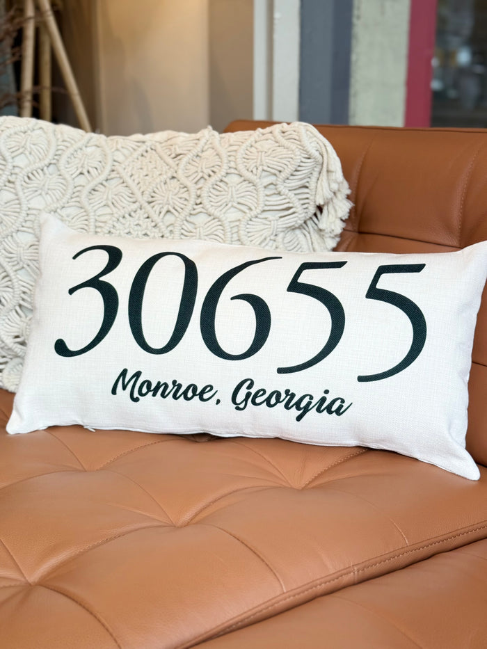 Monroe Zip Code Pillow