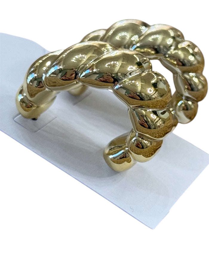 Textured Chunky Hoops | Gold