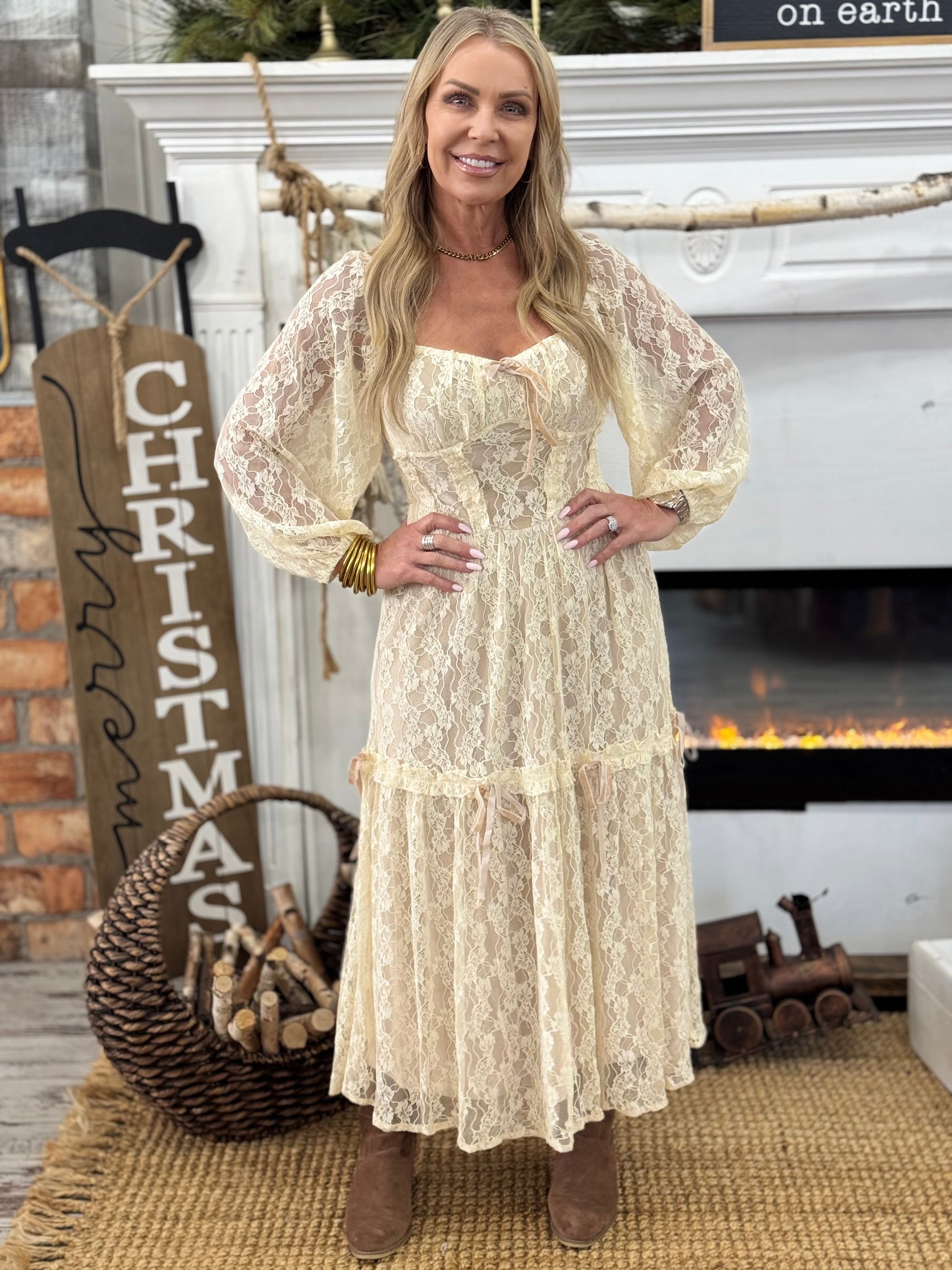 Boho Lace Maxi Dress