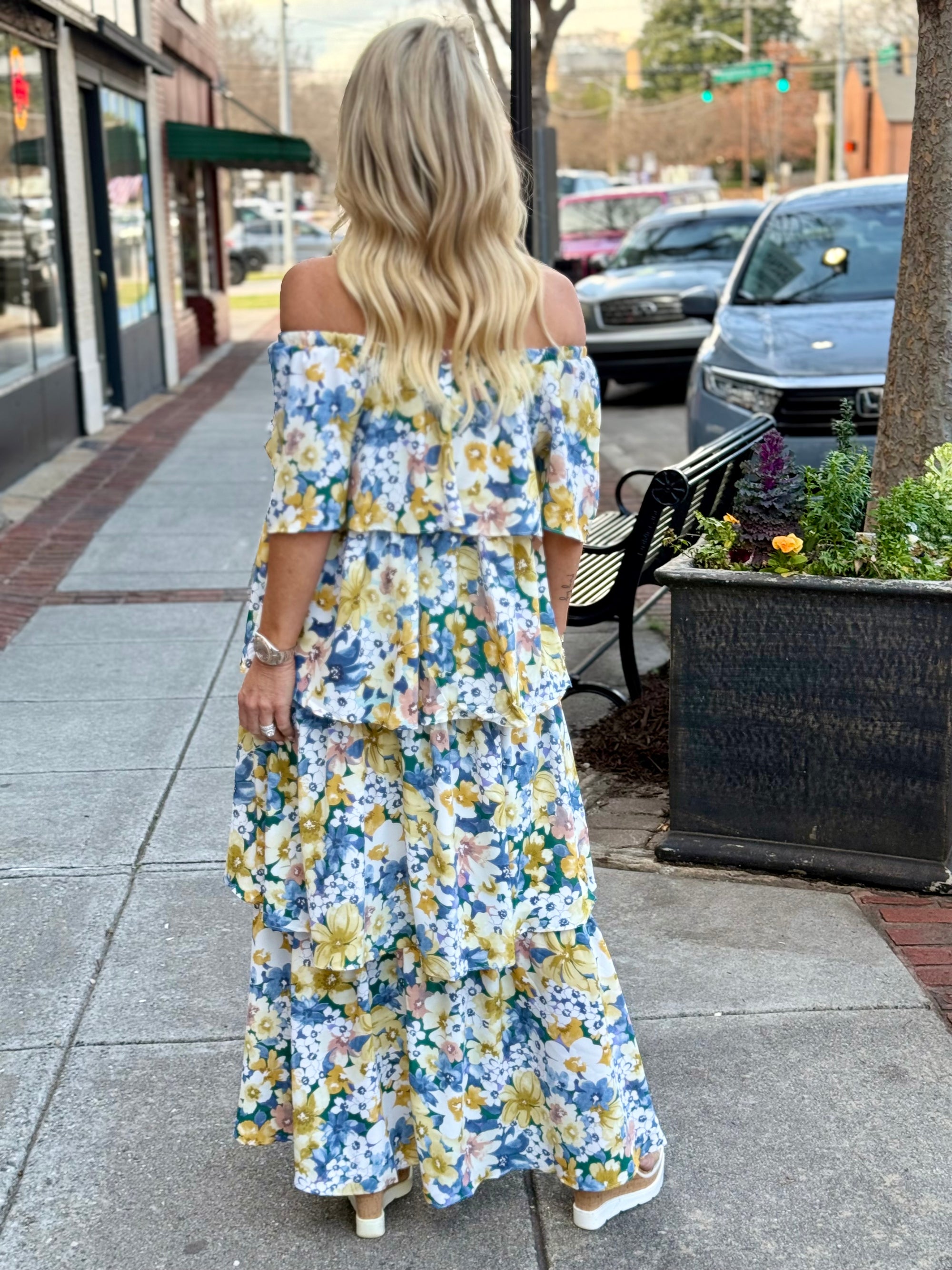 Floral Tiered Ruffle Maxi Dress