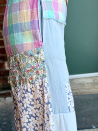 Floral + Plaid Patchwork Pants