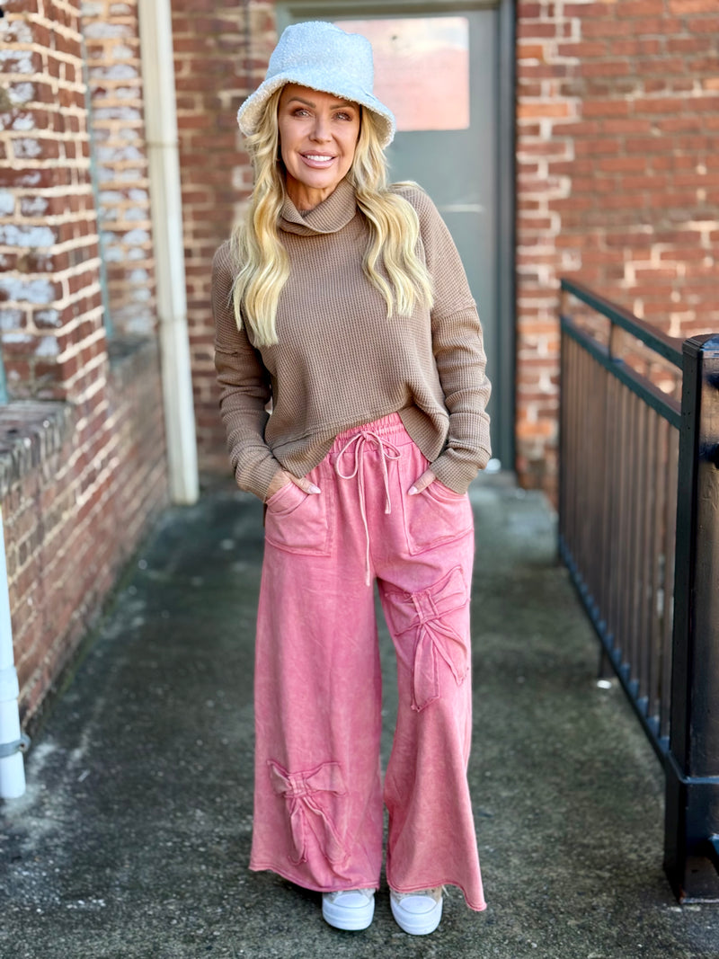 Wide Leg Bow Pants