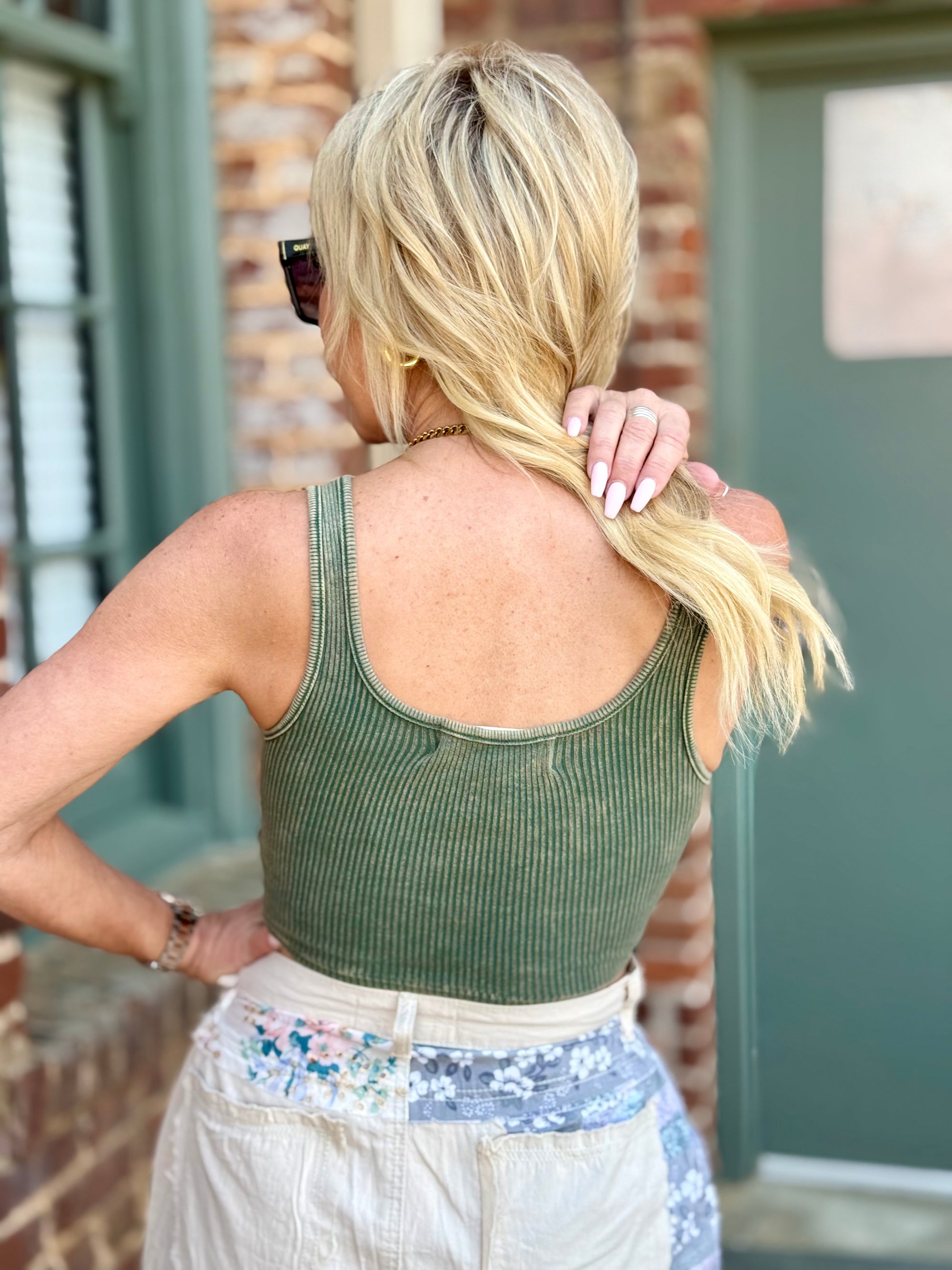Ribbed Brami Tank | Olive