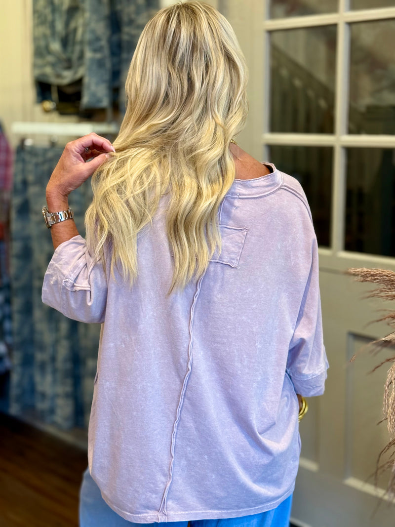Oversized Reverse Stitch Top