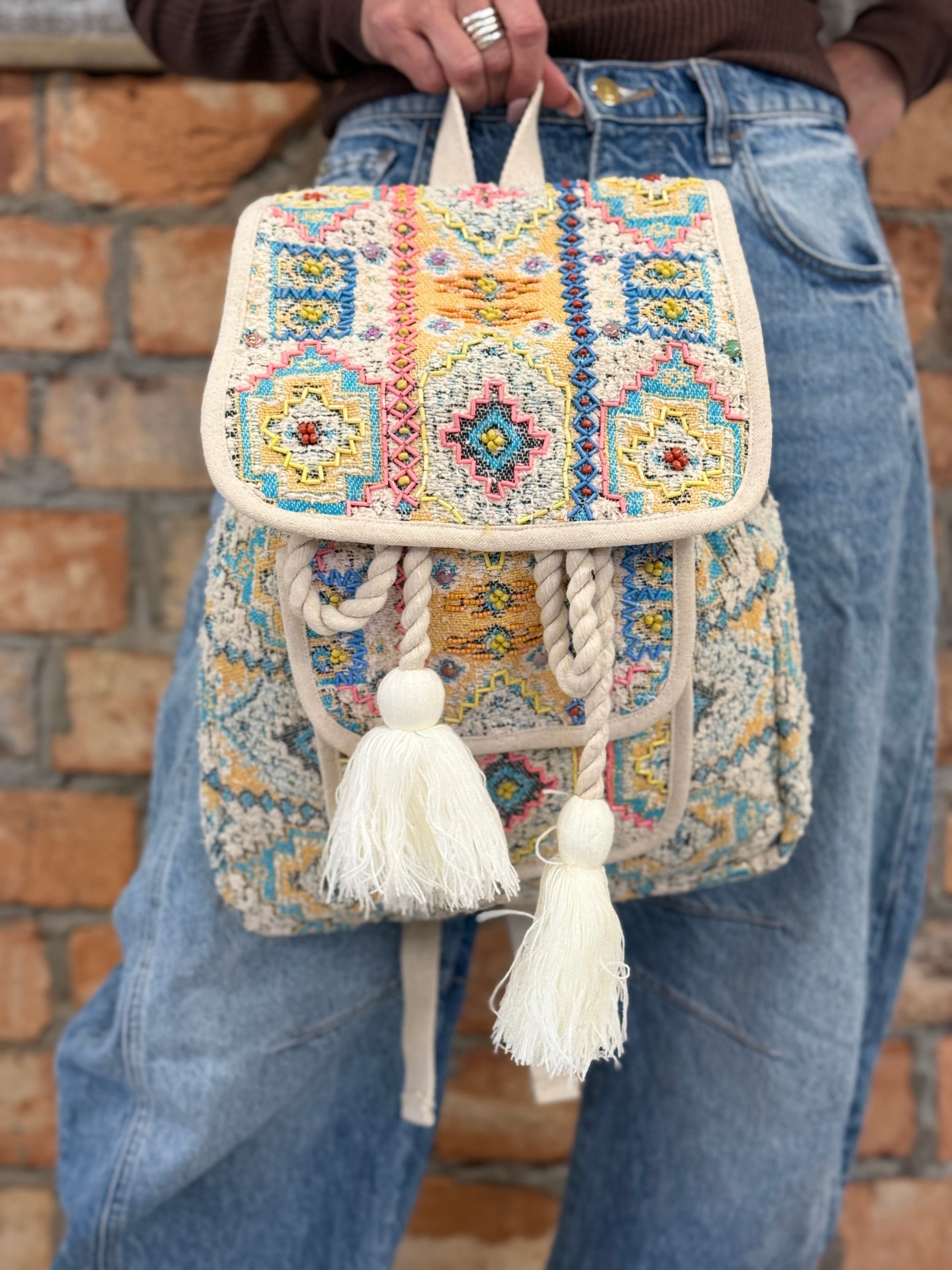 Printed Boho Backpack