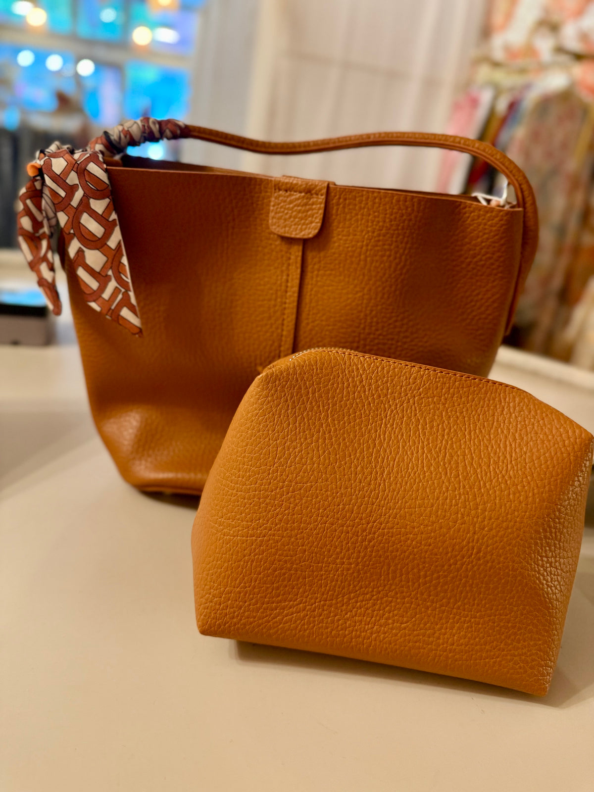 Scarf Handle Purse + Pouch