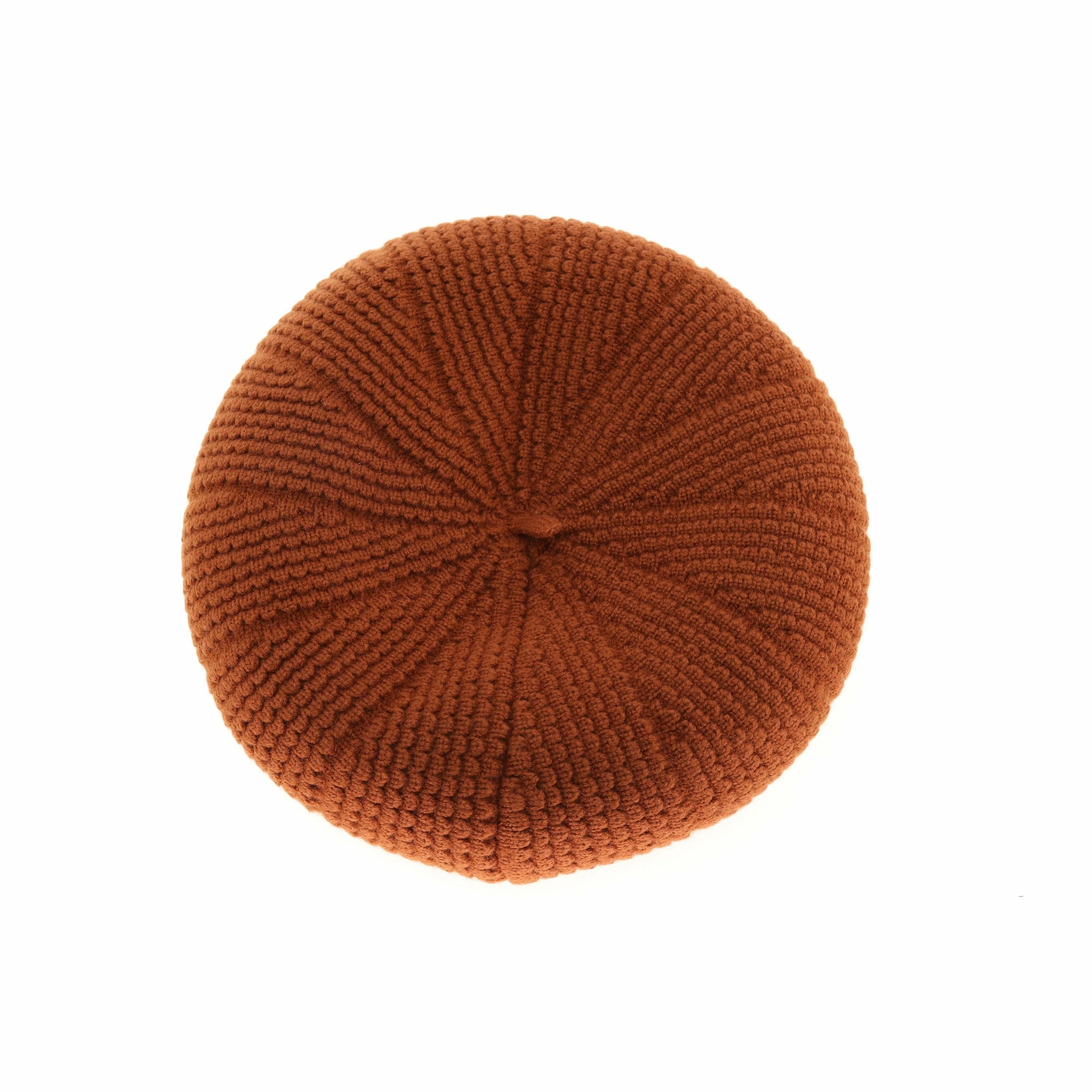 Scalloped Beret in Rust