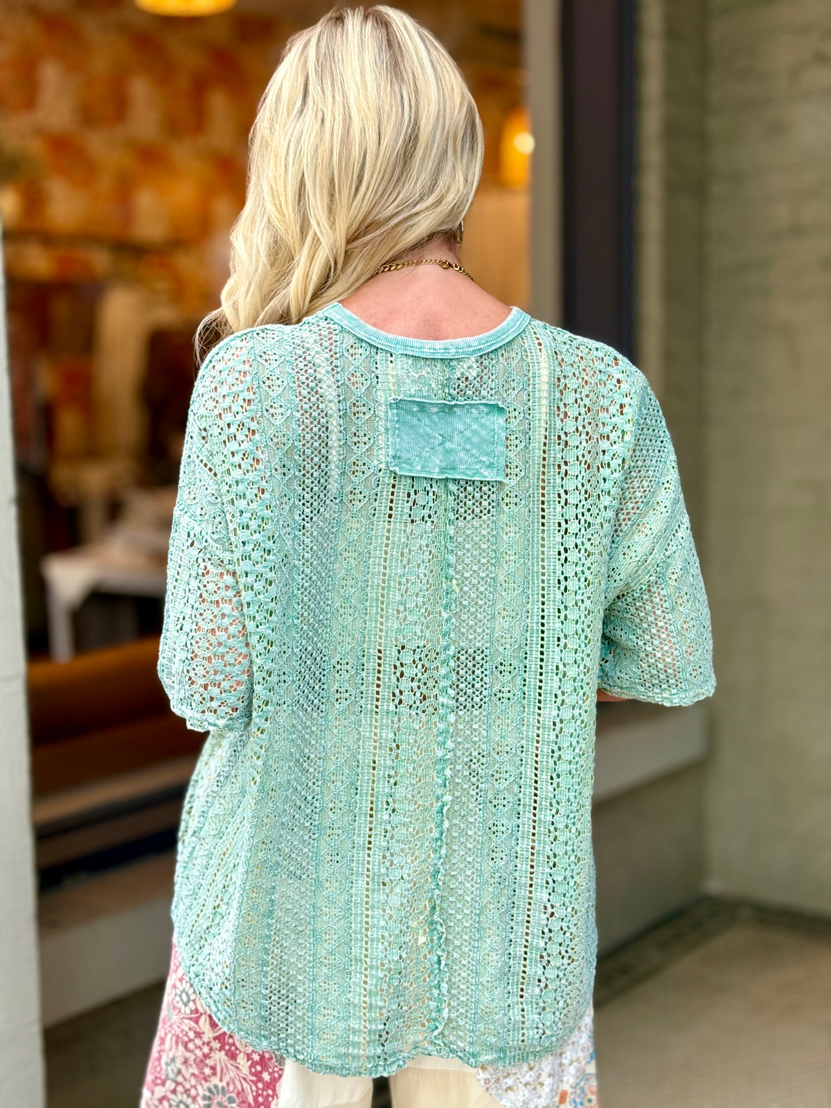 Oversized Allover Lace Top