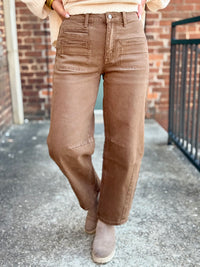 Cropped Slim Barrel Jeans