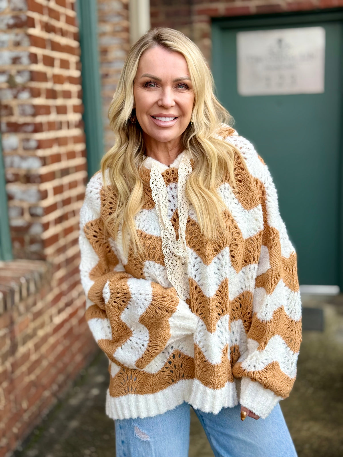 Boho Knit Poncho Hoodie
