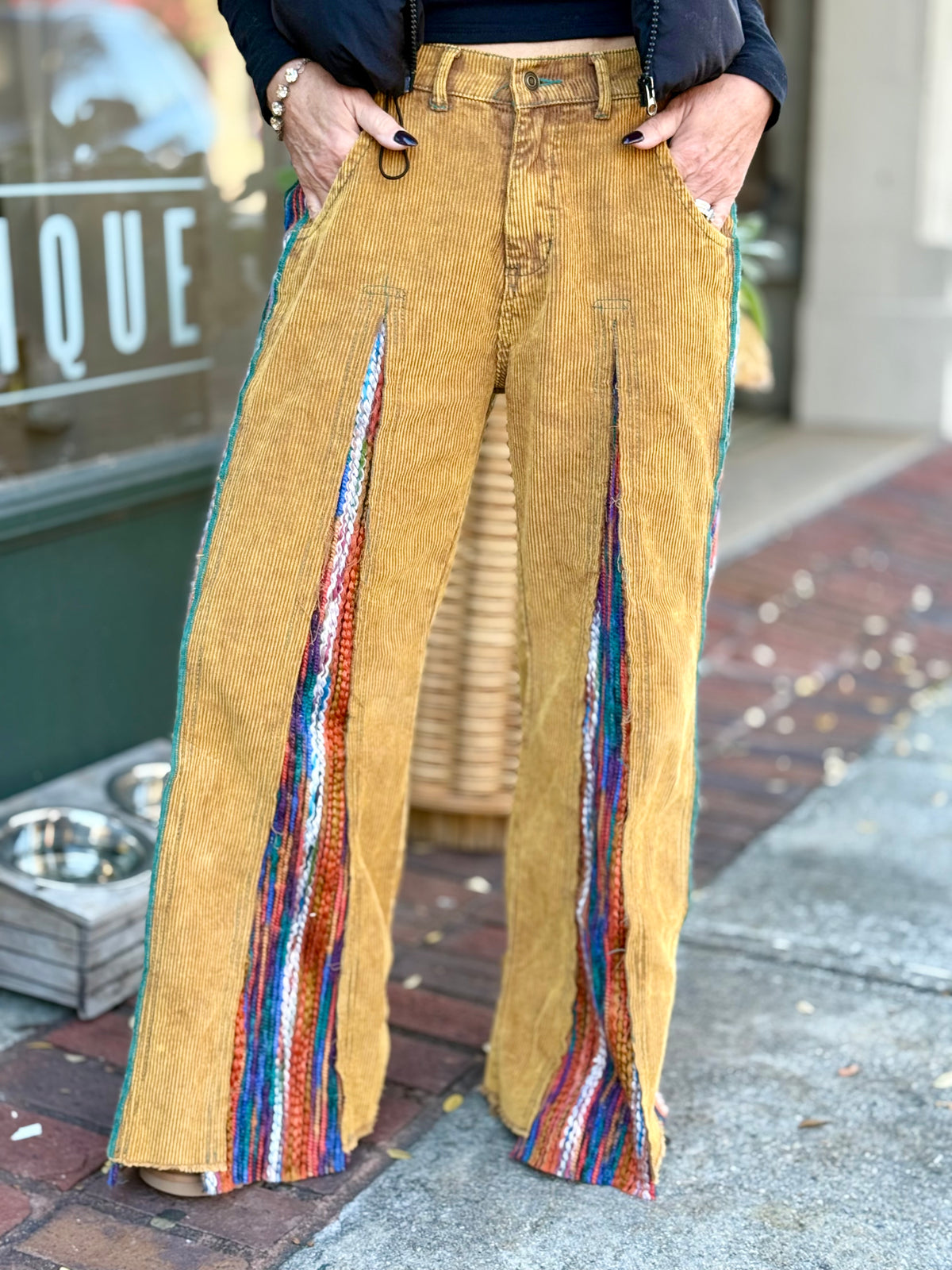 Corduroy Multicolor Panel Pants