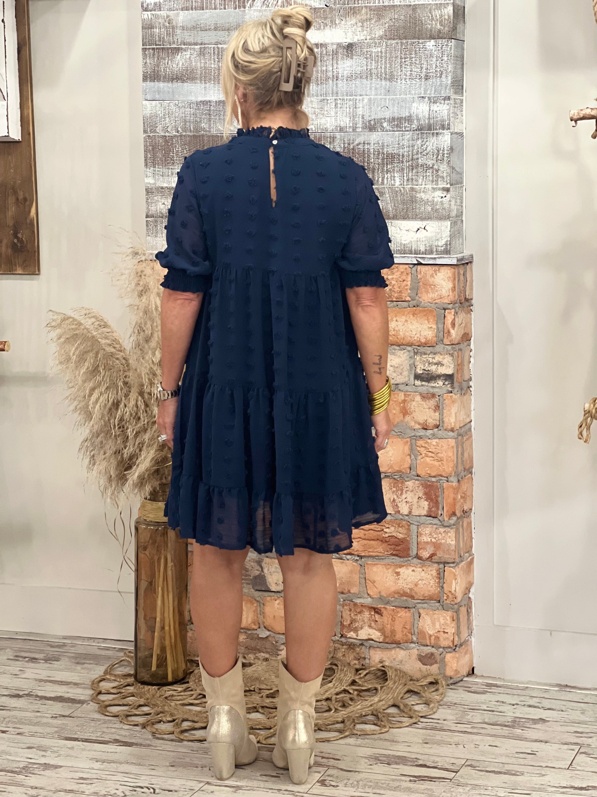 Swiss Dot Tiered Dress