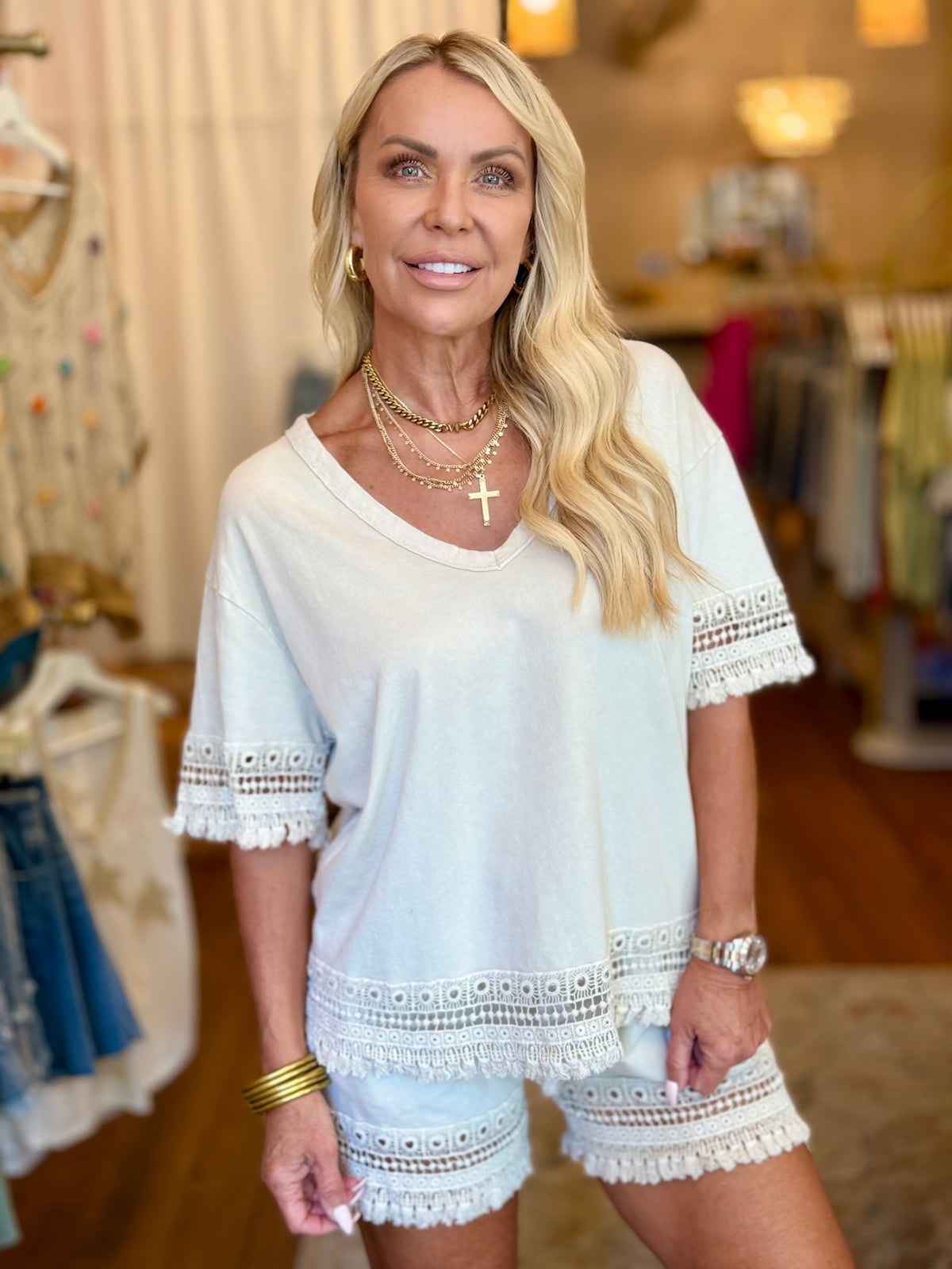 Crochet Tassel Trim Top