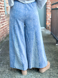 Striped Panel Wide Leg Pants