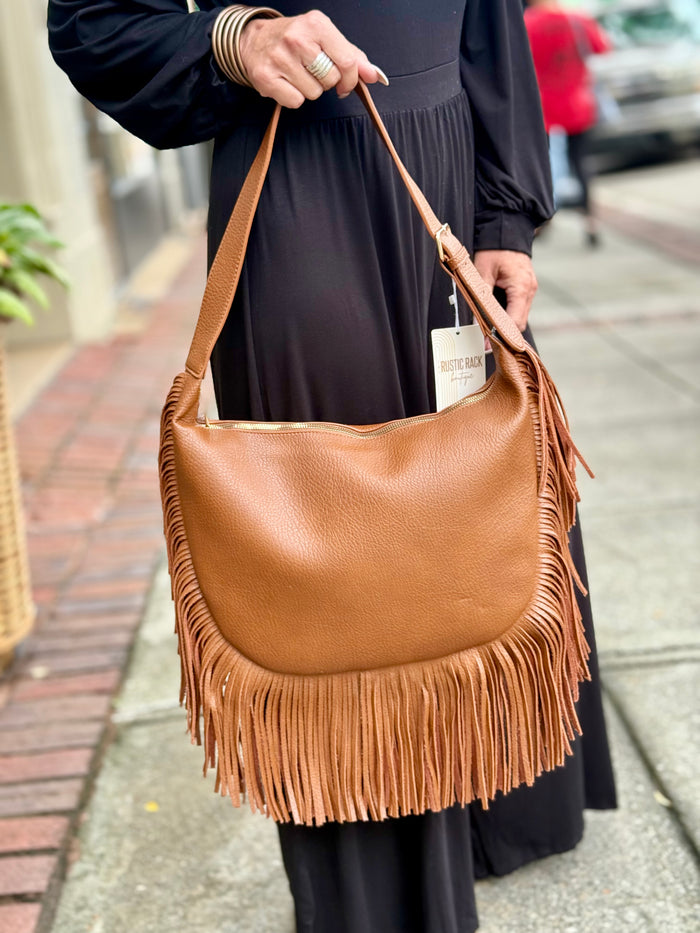 Hobo Fringe Shoulder Bag | Brown