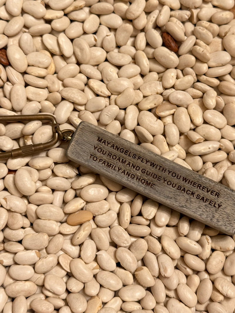 Wooden Quote Keychain
