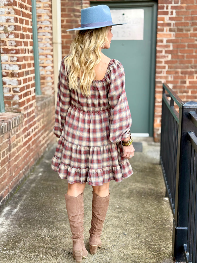 Smocked Plaid Dress