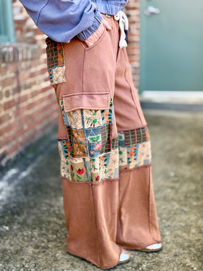 Boho Patchwork Cargo Pants