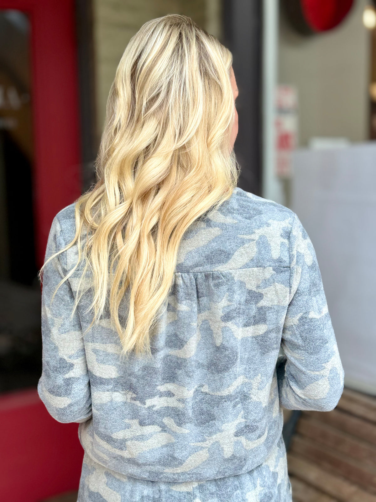 Camo Crossover Top