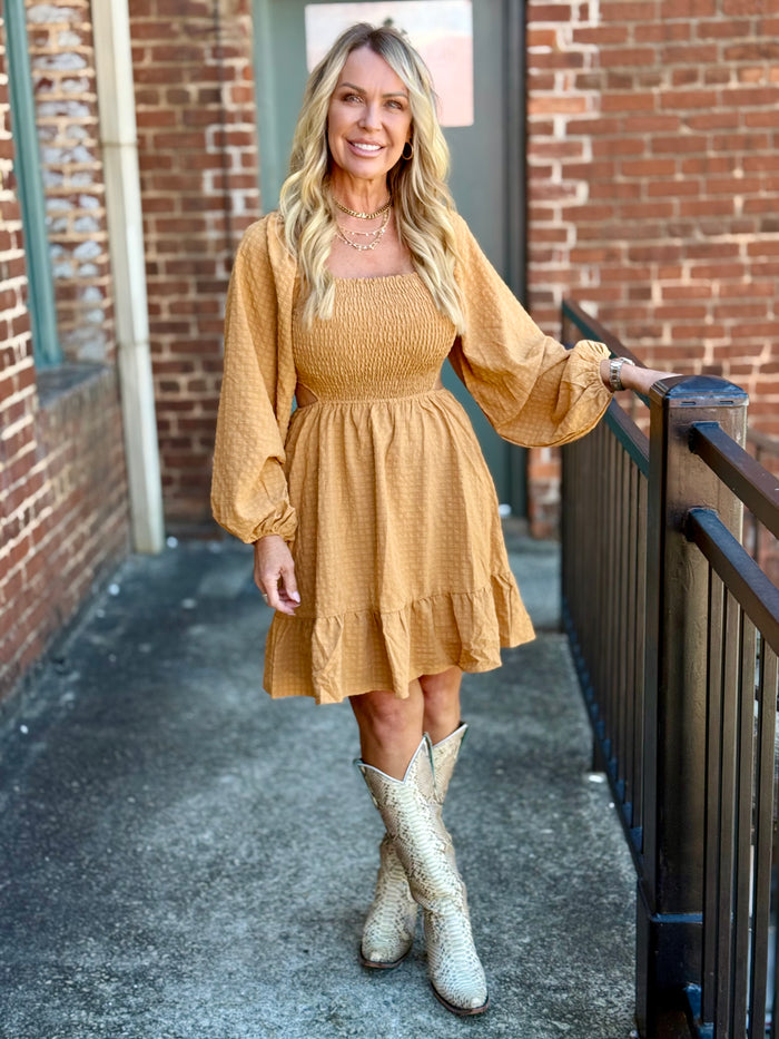 Textured Cutout Dress